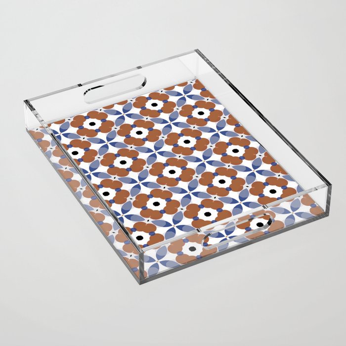 Moroccan Tile - poppy Acrylic Tray Gallery Image 1
