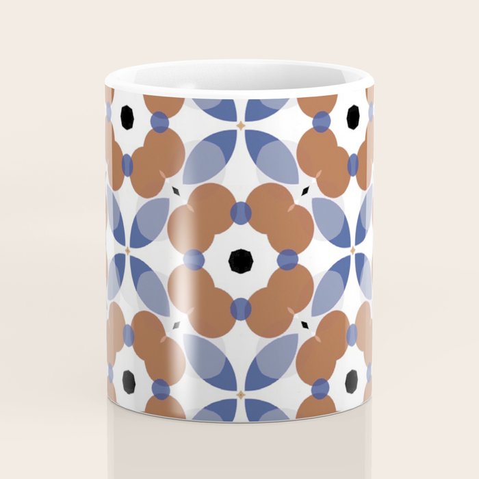 Moroccan Tile - poppy Coffee Mug Gallery Image 4