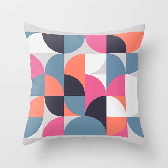Mid Century Geometric 21 Throw Pillow Gallery Image 6