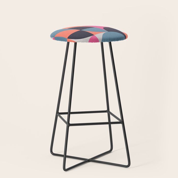 Mid Century Geometric 21 Stool Gallery Image 1