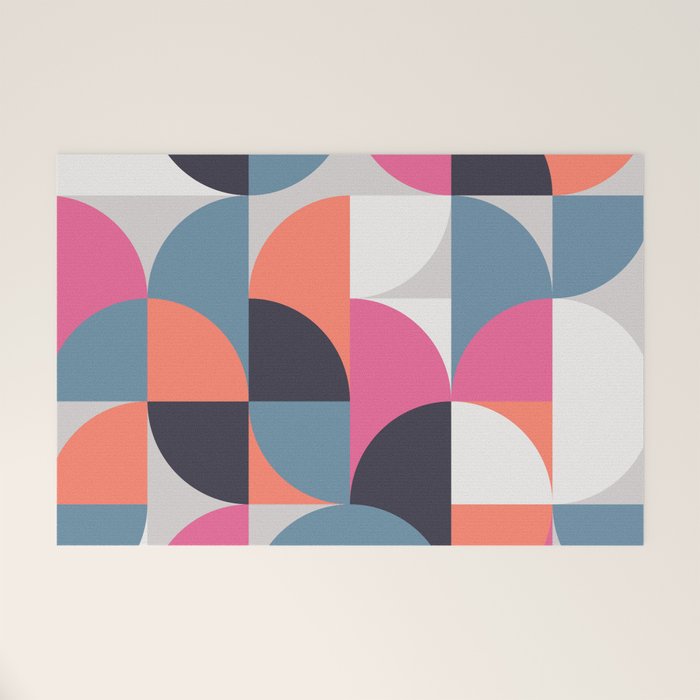 Mid Century Geometric 21 Welcome Mat Gallery Image 1
