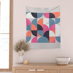 Mid Century Geometric 21 Wall Tapestry Gallery Image 2