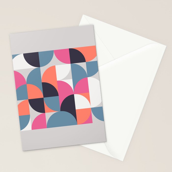 Mid Century Geometric 21 Stationery Card Gallery Image 2