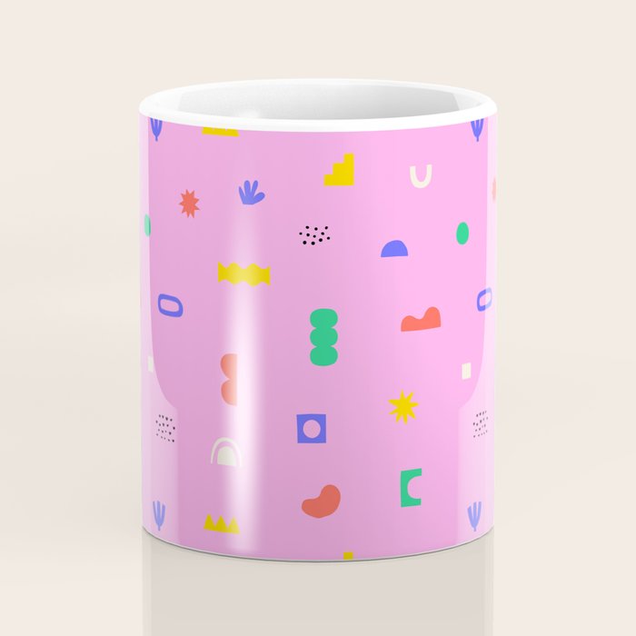 Abstract colorful organic shape art pattern Coffee Mug Gallery Image 4