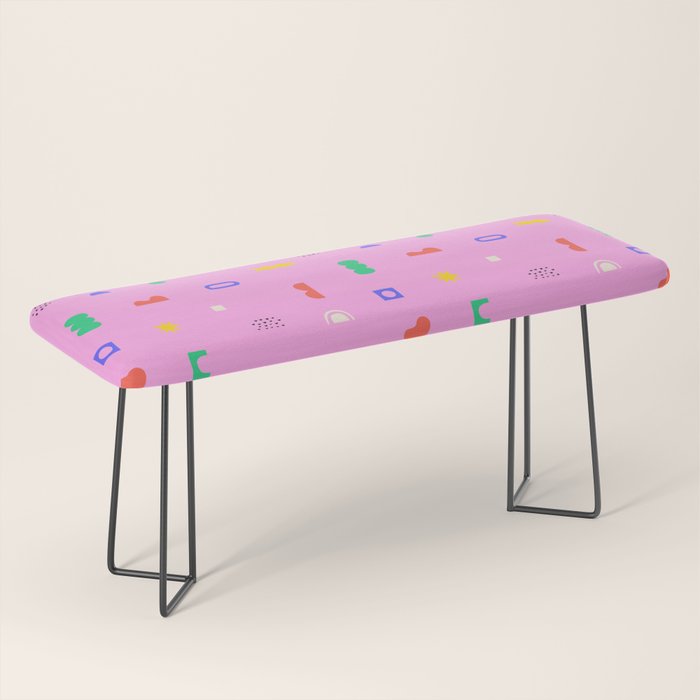 Abstract colorful organic shape art pattern Bench Gallery Image 1