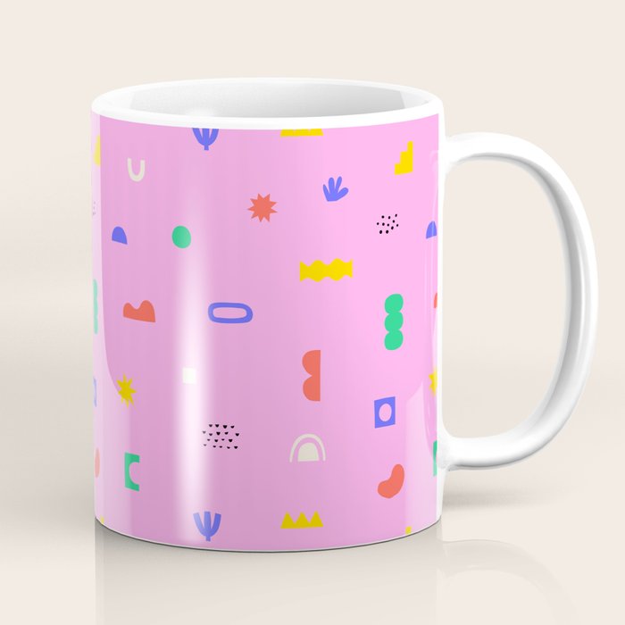 Abstract colorful organic shape art pattern Coffee Mug Gallery Image 1