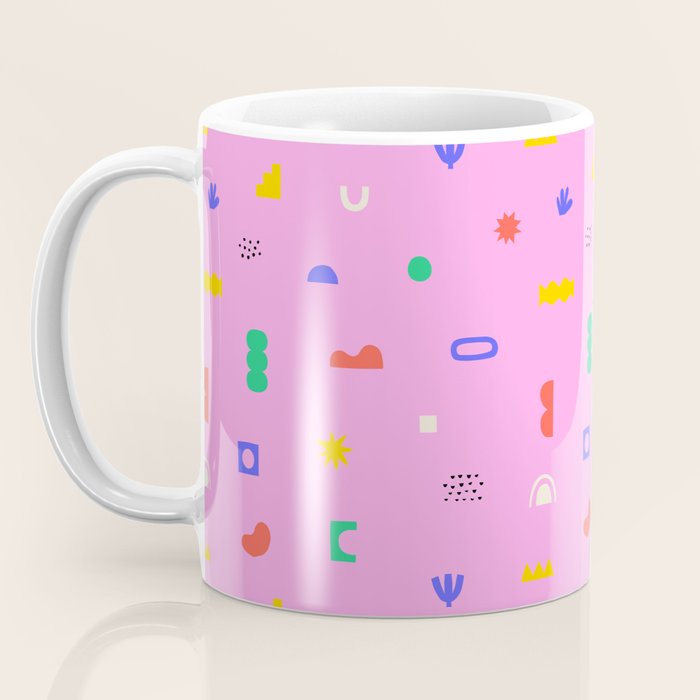 Abstract colorful organic shape art pattern Coffee Mug Gallery Image 3