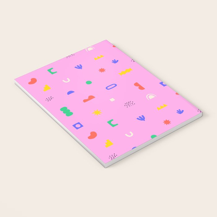 Abstract colorful organic shape art pattern Notebook Gallery Image 3