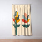Flower and butterfly Window Curtain Gallery Image 3