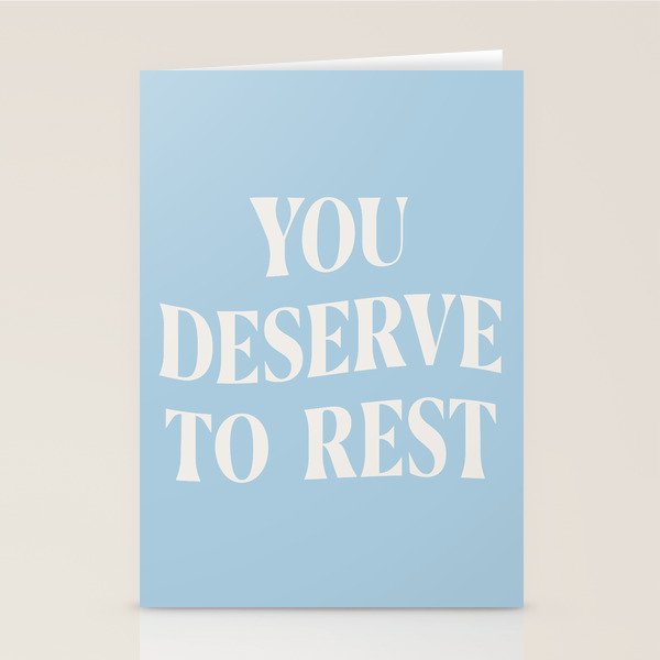 You Deserve To Rest Baby Blue Stationery Card Gallery Image 2