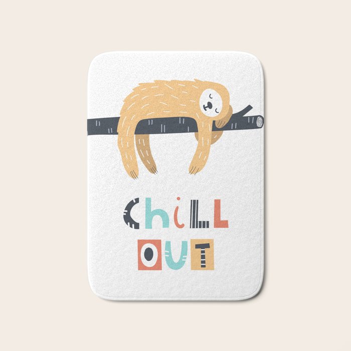 Chill out sloth Bath Mat Gallery Image 1