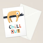 Chill out sloth Stationery Card Gallery Image 2