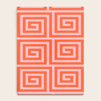 Greek Key Pattern 133 Orange and Pink Notebook Gallery Image 4