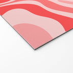 Retro Modern Liquid Swirl Abstract Pattern in Coral Pink Welcome Mat Gallery Image 2