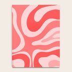 Retro Modern Liquid Swirl Abstract Pattern in Coral Pink Notebook Gallery Image 4