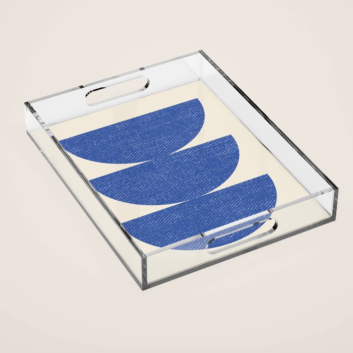 Half Circle 3 - Blue Acrylic Tray Gallery Image 1
