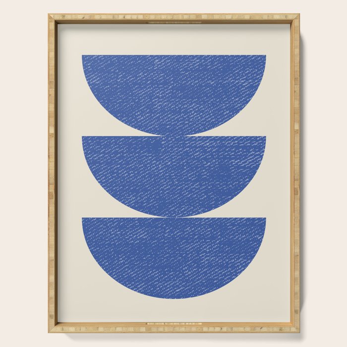 Half Circle 3 - Blue Serving Tray Gallery Image 1
