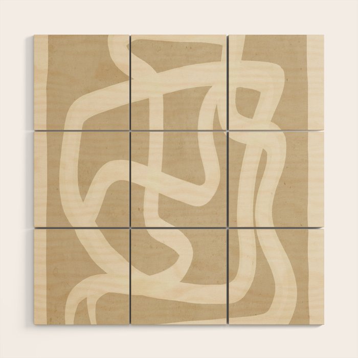 Abstract Lines 23 Wood Wall Art Gallery Image 1