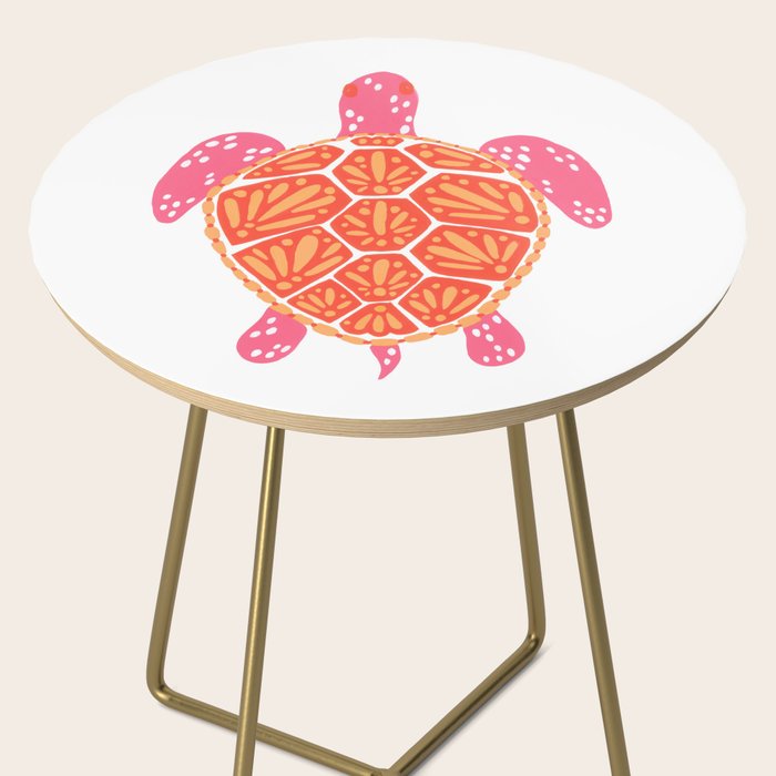 Sea Turtle - Melon Palette Side Table Gallery Image 2
