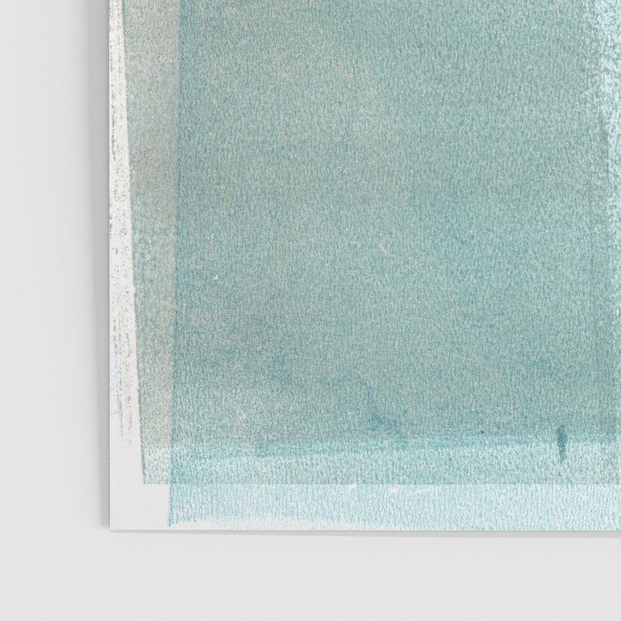 Turquoise Aqua Taupe Geometric Abstract Painting 3 Poster Gallery Image 3
