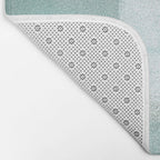 Turquoise Aqua Taupe Geometric Abstract Painting 3 Bath Mat Gallery Image 2