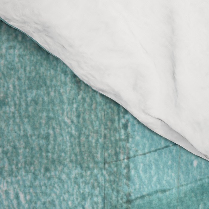 Turquoise Aqua Taupe Geometric Abstract Painting 3 Comforter Gallery Image 4