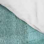 Turquoise Aqua Taupe Geometric Abstract Painting 3 Comforter Gallery Image 4