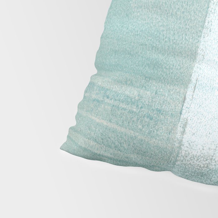 Turquoise Aqua Taupe Geometric Abstract Painting 3 Pillow Sham Gallery Image 4