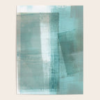 Turquoise Aqua Taupe Geometric Abstract Painting 3 Poster Gallery Image 4