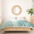 Turquoise Aqua Taupe Geometric Abstract Painting 3 Duvet Cover Gallery Image 3