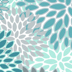 Modern, Floral Prints, Teal and Gray Coffee Mug Gallery Image 2
