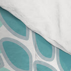 Modern, Floral Prints, Teal and Gray Comforter Gallery Image 4