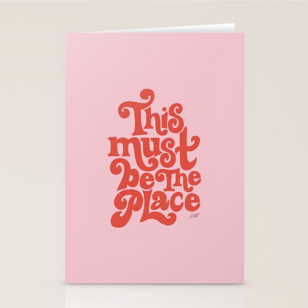 This Must Be The Place (Pink/Red Palette) Stationery Card Gallery Image 2