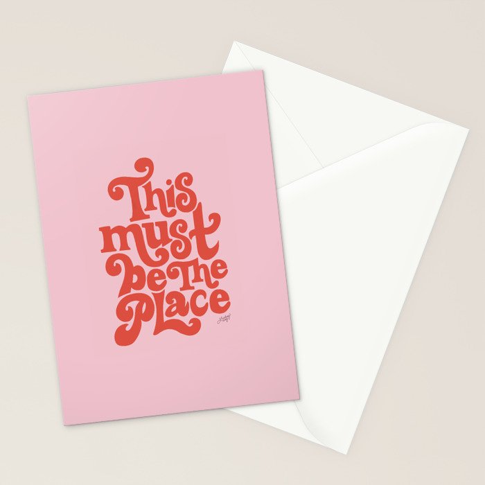 This Must Be The Place (Pink/Red Palette) Stationery Card Gallery Image 2