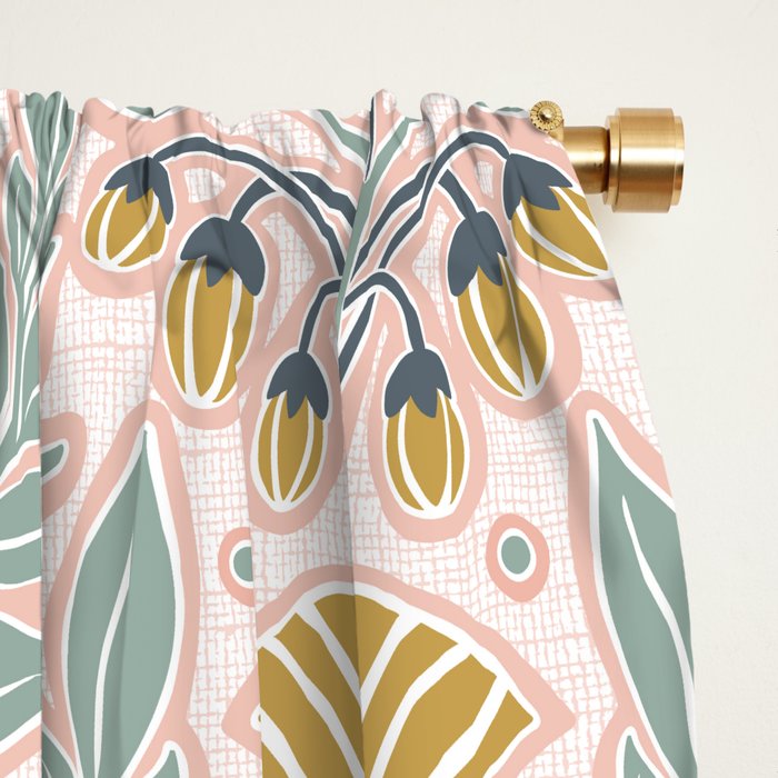 La Floraison - Blush Pink Window Curtain Gallery Image 2