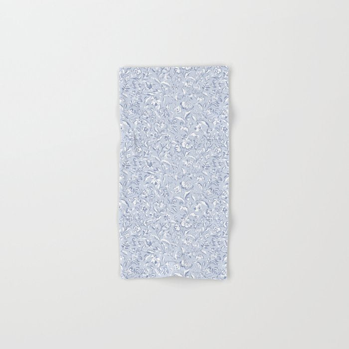 Painterly Florals - Light Blue Bath Towel Gallery Image 1