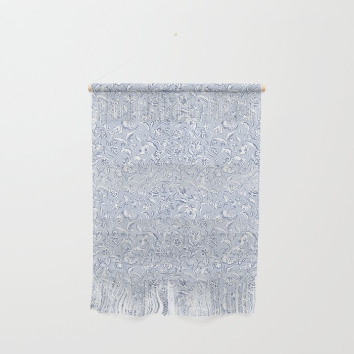 Painterly Florals - Light Blue Wall Hanging Gallery Image 1
