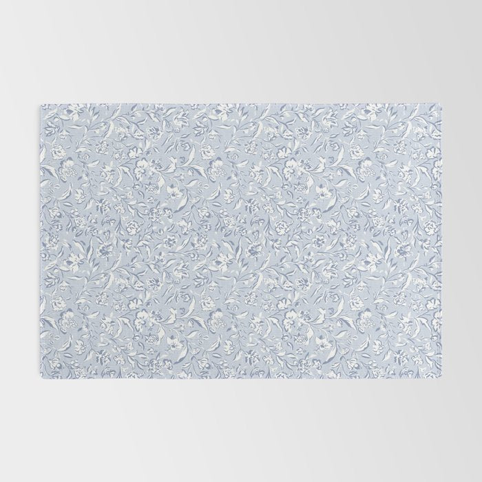 Painterly Florals - Light Blue Rug Gallery Image 2