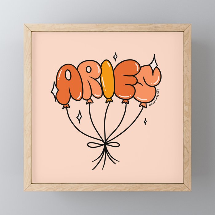 Aries Balloons Mini Art Print Gallery Image 1