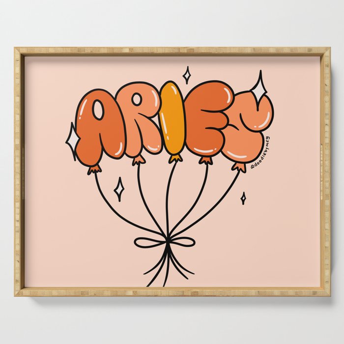 Aries Balloons Serving Tray Gallery Image 1