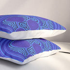 The Rivers around Us (blue) - Authentic Aboriginal Art Pillow Sham Gallery Image 3