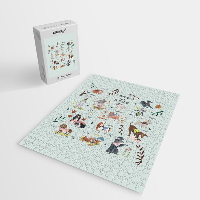 Dog lover person cute dogs breed pattern Jigsaw Puzzle Gallery Image 2