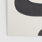 Minimalist Abstract Art Smoke Genie In The Lamp Mythical Magical Ink Art Black & White Poster Gallery Image 3