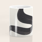 Minimalist Abstract Art Smoke Genie In The Lamp Mythical Magical Ink Art Black & White Coffee Mug Gallery Image 4