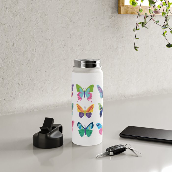 Colorful Butterflies  Water Bottle Gallery Image 4