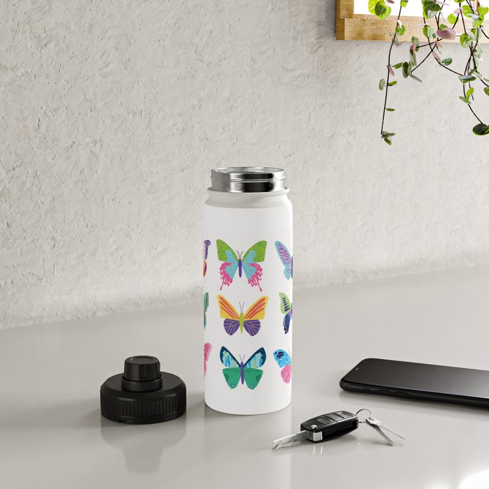 Colorful Butterflies  Water Bottle Gallery Image 4