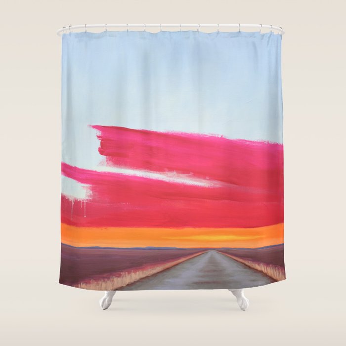 Late Winter Sunset Shower Curtain Gallery Image 1