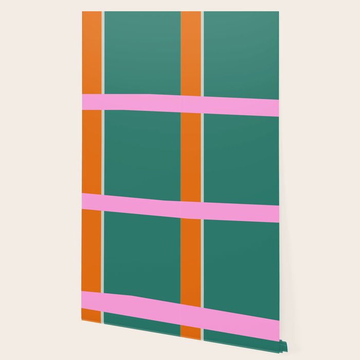 Color Block in Green and Orange Wallpaper Gallery Image 2