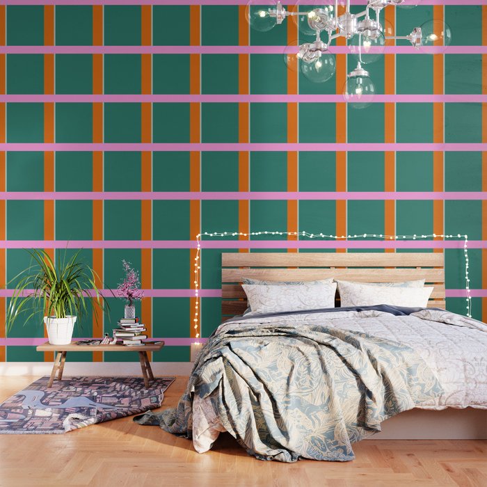 Color Block in Green and Orange Wallpaper Gallery Image 3