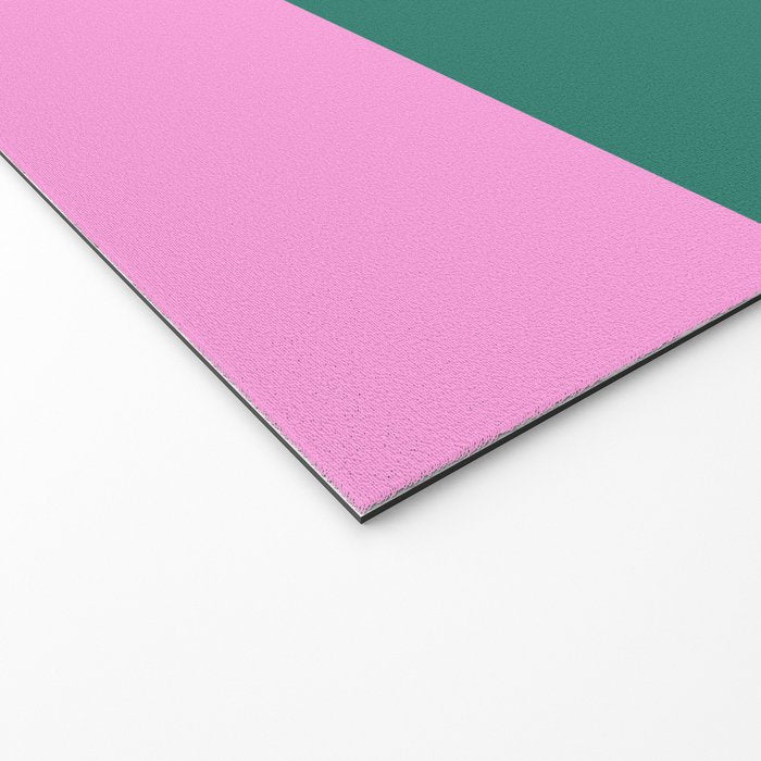 Color Block in Green and Orange Welcome Mat Gallery Image 2
